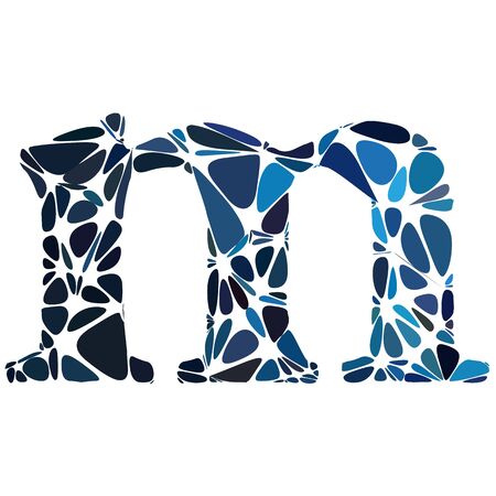 Blue Alphabet Cell Style, Creative Design Templatesのイラスト素材