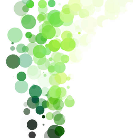 Bubbles Circle Dots Unique Green Bright Vector Backgroundのイラスト素材