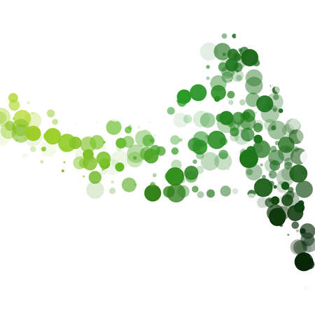Bubbles Circle Dots Unique Green Bright Vector Backgroundのイラスト素材
