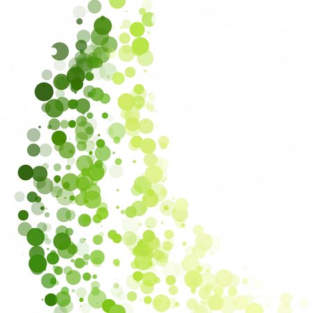 Bubbles Circle Dots Unique Green Bright Vector Backgroundのイラスト素材