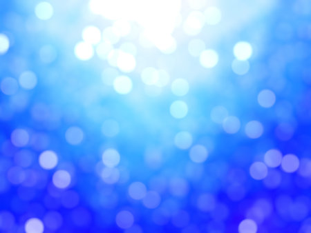 Defocused Unique Abstract Blue Bokeh Festive Lights