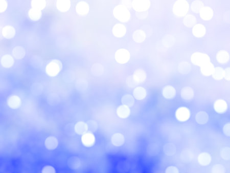 Defocused Unique Abstract Blue Bokeh Festive Lights