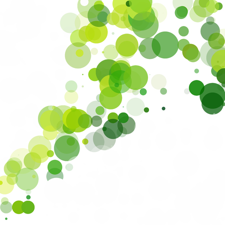 Bubbles Circle Dots Unique Green Bright Vector Backgroundのイラスト素材
