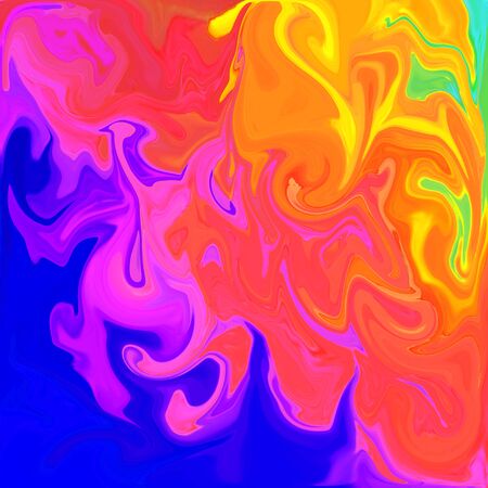 Colorful Digital Acrylic Color Swirl Or Similar Marble Twist Texture Backgroundの写真素材