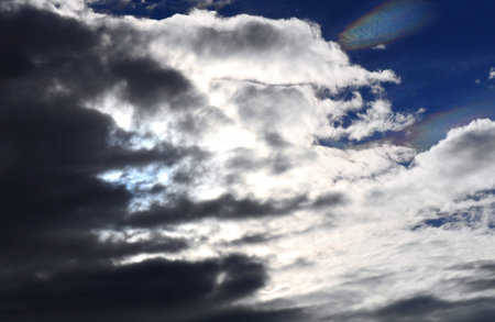 Blue Sky With White Clouds Background