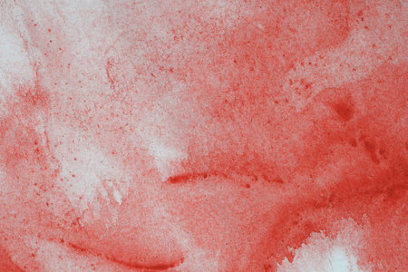 Abstract hand painted red watercolor splash on white paper background, Creative Design Templatesの写真素材