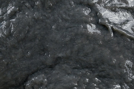 Close-up of the surface of Hair fermentation volcanic mud formula.の写真素材