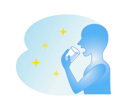 Summer heatstroke silhouette figures   illustrationsのイラスト素材