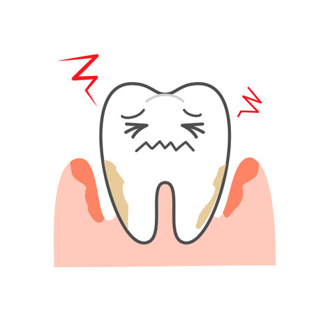 Periodontal disease bleeding toothpasteのイラスト素材