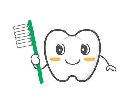 Periodontal disease and gum inflammation Healthy tooth character