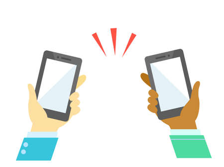 people and smart phone communicationのイラスト素材