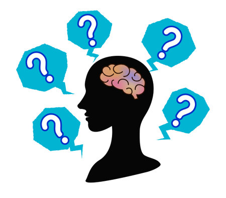 Forgetful person's brain and dementiaのイラスト素材