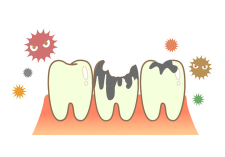 Periodontal disease bleeding toothpaste  illustrationsのイラスト素材