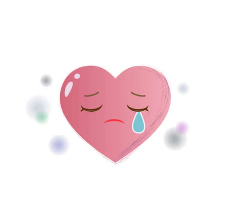 Welfare and long-term care heart character icon illustrationのイラスト素材