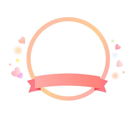 Happy welfare frame illustration of heartのイラスト素材