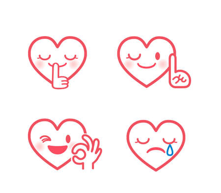 Happy welfare frame illustration of heartのイラスト素材