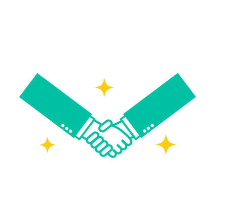 Business style handshake icon illustrationのイラスト素材