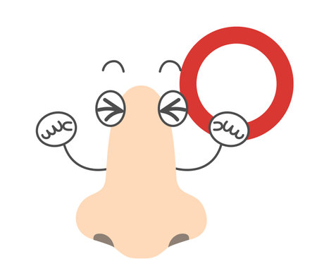 Simple character with nose in OK poseのイラスト素材