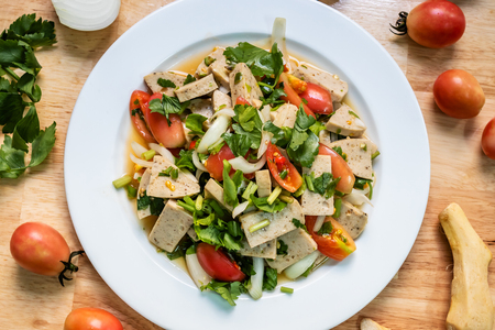 Spicy Vietnamese Sausage Saladの写真素材