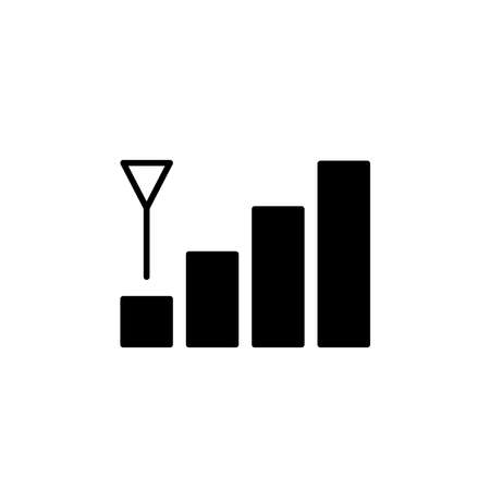 Illustration Vector graphic of signal bar icon. Fit for technology, mobile, wifi, network, connection etc.のイラスト素材