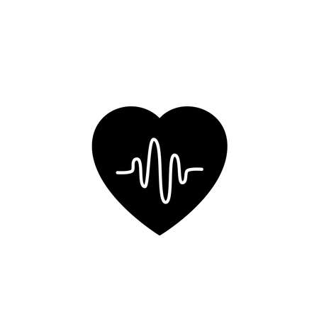 Illustration Vector graphic of heart pulse icon. Fit for cardiogram, healthy, diagnosis etc.のイラスト素材