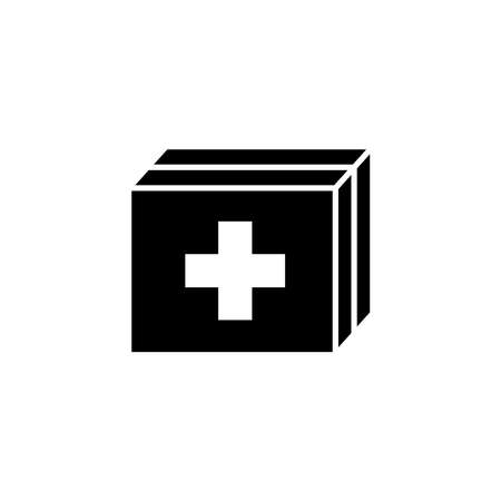 Illustration Vector graphic of aid first box icon. Fit for emergency, medical kit, healthcare etc.のイラスト素材