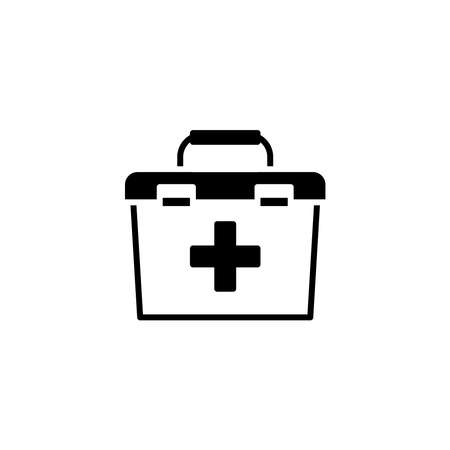 Illustration Vector graphic of aid first box icon. Fit for emergency, medical kit, healthcare etc.のイラスト素材