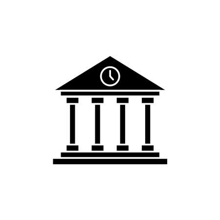 Illustration Vector graphic of school building icon. Fit for office, sign, structure, element, college, library, modern, object, education etcのイラスト素材