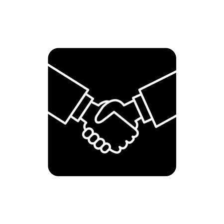 Illustration Vector graphic of handshake icon template, fit for businessman, friendship, cooperation etc.のイラスト素材