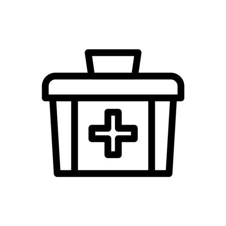 Illustration Vector graphic of aid first box icon. Fit for emergency, medical kit, healthcare etc.のイラスト素材