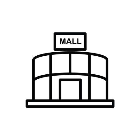 Illustration Vector graphic of mall building. Fit for supermarket, retail, building, business, buy, architecture etc.のイラスト素材