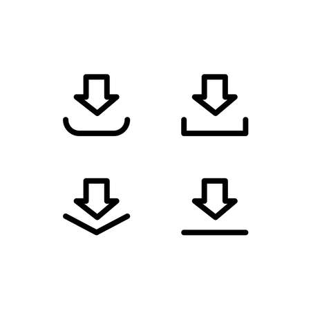 Illustration Vector graphic of download icon. Fit for website, technology, internet etc.のイラスト素材