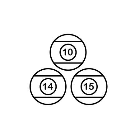 Illustration Vector graphic of billiard ball icon. Fit for sport, game, competition, play, leisure etc.のイラスト素材