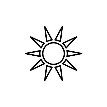 Illustration Vector graphic of sun icon. Fit for sunshine, sunlight, sunny, sunrise etc.のイラスト素材