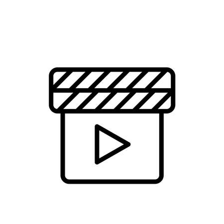 Illustration Vector graphic of clapper icon. Fit for film, movie, cinematography, director etc.のイラスト素材