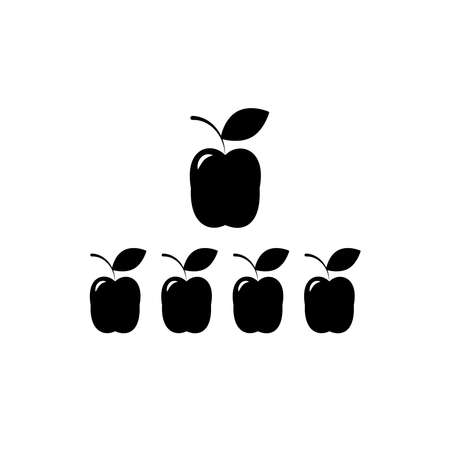 Illustration Vector graphic of apple icon. Fit for food, organic, diet, fresh, healthy etc.のイラスト素材