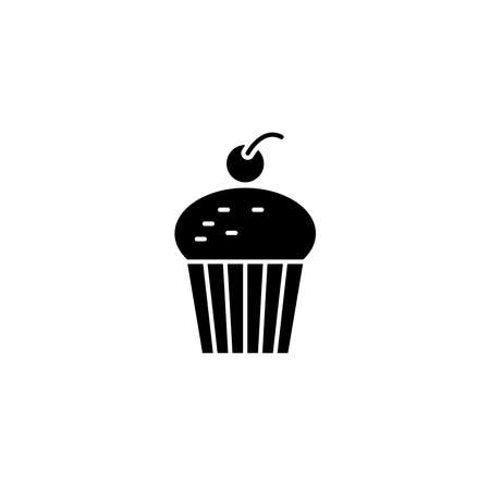 Illustration Vector graphic of cupcake icon. Fit for sweet, cake, dessert, bakery etc.のイラスト素材