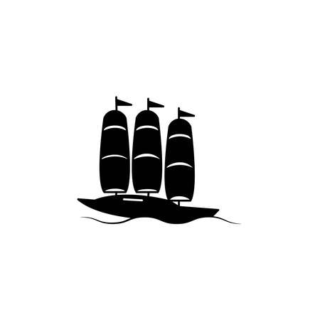 Illustration Vector graphic of wind ship icon templateのイラスト素材