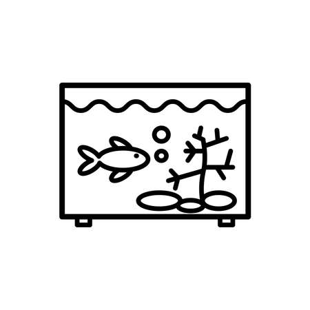 Illustration graphic of aquarium icon templateのイラスト素材