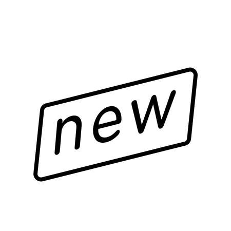 Vector illustration, new label icon design templateのイラスト素材