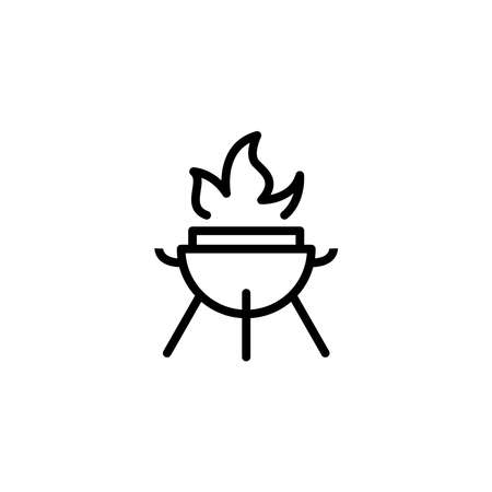 Vector illustration, barbeque cooking icon design templateのイラスト素材