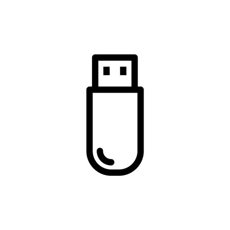 Vector illustration, flash disk icon design template