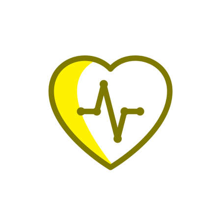 Illustration Vector graphic of heart pulse icon. Fit for cardiogram, healthy, diagnosis etc.のイラスト素材