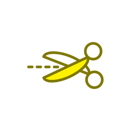 Illustration Vector graphic of scissor icon. Fit for tailor, haircut, barber, salon, dotted line etcのイラスト素材