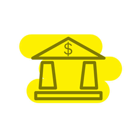 Illustration Vector graphic of bank building icon. Fit for investment, payment, financial, commerce etc.のイラスト素材