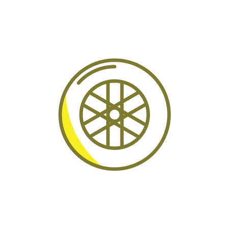 Illustration Vector graphic of wheel tire car icon. Fit for vehicle, automobile, repairing, maintenance, shop etc.のイラスト素材