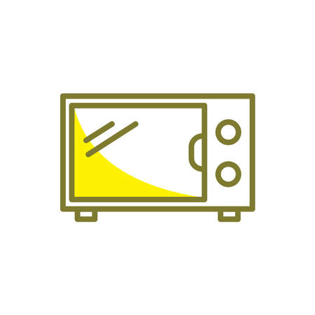 Illustration Vector graphic of microwave icon. Fit for cooking, oven, food, appliance, household electronics etc.のイラスト素材