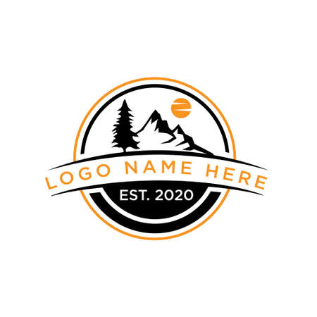 Illustration Vector graphic of landscape logo fit for landscape, ecology, mountain etc.のイラスト素材