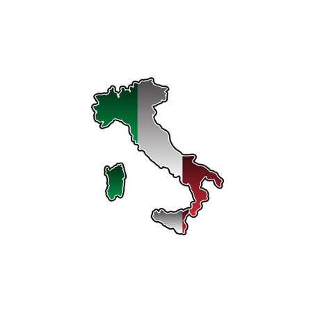 Illustration Vector graphic of Italy map icon, illustration design templateのイラスト素材