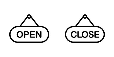 Illustration Vector graphic of Open Close sign icon. Fit shop, market, business, store etc.のイラスト素材